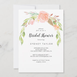 Spring Peony Bridal Shower Kaart