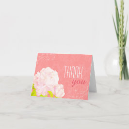 Spring Peony Coral Wedding Bedankt