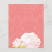 Spring Peony Coral Wedding Programme (Achterkant)