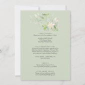 Spring Peony Front and Back Wedding Invitation Kaart (Achterkant)