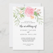 Spring Peony Het huwelijk van uitnodiging (Voorkant)