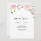 Spring Peony Rehearsal Dinner Invitation Kaart (Voorkant)