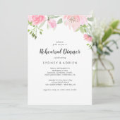 Spring Peony Rehearsal Dinner Invitation Kaart (Staand voorkant)
