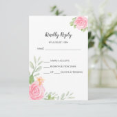 Spring Peony RSVP-kaart RSVP Kaartje (Staand voorkant)