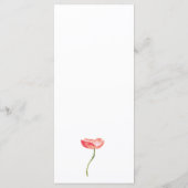 Spring Peony Waterverf Trouwmenu Menu (Achterkant)