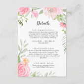 Spring Peony Wedding Details Enclosure Card Informatiekaartje (Voorkant)