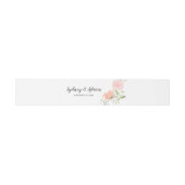Spring Peony Wedding Invitation Belly Band Uitnodigingen Wikkel (Vlak)