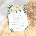 Spring Peony Wedding Invitation Kaart<br><div class="desc">Creëer uw eigen aangepaste Peony Wedding Invitations met deze sjablonen van Cali Graphics. Dit elegante trouwontwerp is voorzien van een aangepaste trouwtekst die is opgesteld door rozen van pony's en een waterverf foliage. Aan de achterkant is er een mooi botanisch bladpatroon. Dit klassieke trouwontwerp is perfect voor lente- of zomerbruiloften....</div>