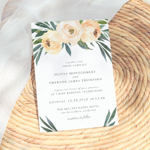 Spring Peony Wedding Invitation Kaart