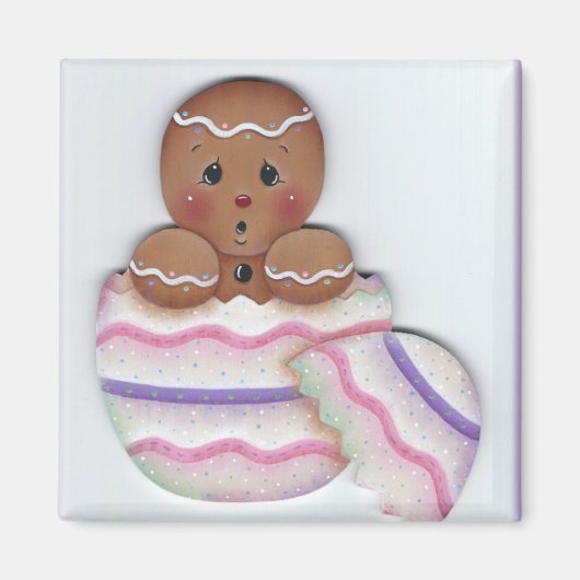 Spring peperkoek Baby net uitgekomen Magneet (Voorkant)