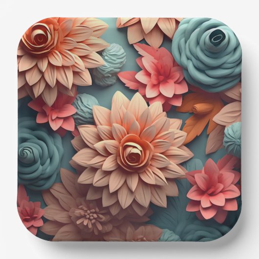 Spring Petal-kartonnen omhulsels Papieren Bordje (Voorkant)