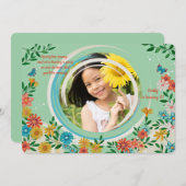 Spring Photo Lijst Birthday Kaart (Voorkant / Achterkant)