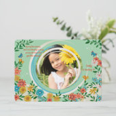 Spring Photo Lijst Birthday Kaart (Staand voorkant)