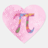 Spring Pi © Floral Pi Symbool op roze Stickers (Voorkant)