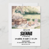 Spring Picnic in terraciale tuin Uitnodiging (Voorkant)