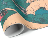 Spring Picnic onder Cherry Tree Flowers Mount Fuji Cadeaupapier (Rol Hoek)