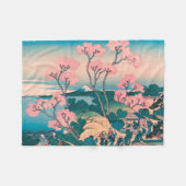 Spring Picnic onder Cherry Tree Flowers Mount Fuji Fleece Deken (Voorkant (Horizontaal))