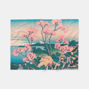 Spring Picnic onder Cherry Tree Flowers Mount Fuji Fleece Deken