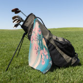 Spring Picnic onder Cherry Tree Flowers Mount Fuji Golfhanddoek (Groen)