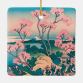 Spring Picnic onder Cherry Tree Flowers Mount Fuji Keramisch Ornament (Achterkant)