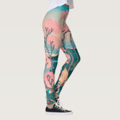 Spring Picnic onder Cherry Tree Flowers Mount Fuji Leggings (Rechts)
