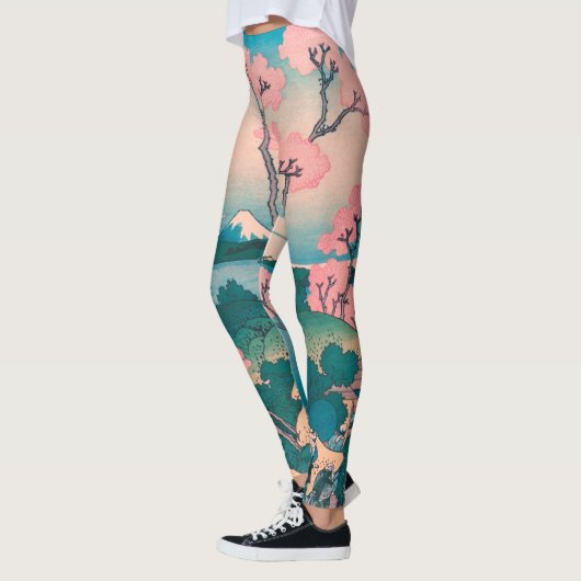 Spring Picnic onder Cherry Tree Flowers Mount Fuji Leggings (Links)
