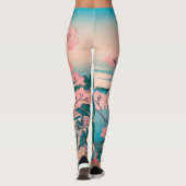Spring Picnic onder Cherry Tree Flowers Mount Fuji Leggings (Achterkant)