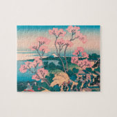 Spring Picnic onder Cherry Tree Flowers Mount Fuji Legpuzzel (Horizontaal)