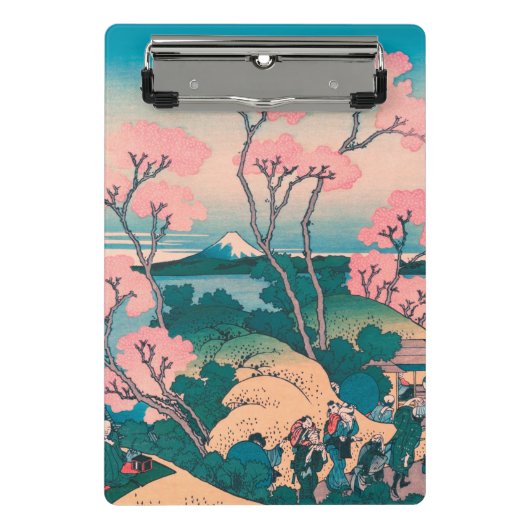 Spring Picnic onder Cherry Tree Flowers Mount Fuji Mini Klembord (Voorkant)