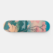 Spring Picnic onder Cherry Tree Flowers Mount Fuji Persoonlijk Skateboard (Horizontaal)