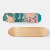 Spring Picnic onder Cherry Tree Flowers Mount Fuji Persoonlijk Skateboard (Horizontaal)
