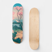 Spring Picnic onder Cherry Tree Flowers Mount Fuji Persoonlijk Skateboard (Voorkant)