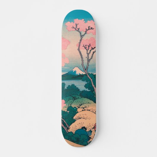 Spring Picnic onder Cherry Tree Flowers Mount Fuji Persoonlijk Skateboard (Voorkant)