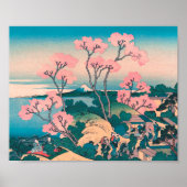 Spring Picnic onder Cherry Tree Flowers Mount Fuji Poster (Voorkant)