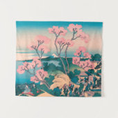 Spring Picnic onder Cherry Tree Flowers Mount Fuji Wandkleed (Voorkant (horizontaal))