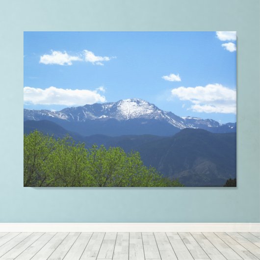 Spring Pikes Peak canvas Afdruk (Insitu (Houten vloer))