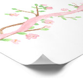Spring Pink Blossom 1st Birthday Welcome Sign Poster (Hoek)