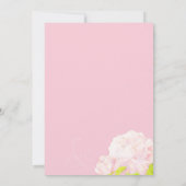 Spring Pink Blush Peony Wedding Kaart (Achterkant)