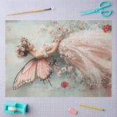 Spring Pink Fairy Portret Tissuepapier (Craft)