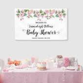 Spring Pink Floral Baby shower Spandoek