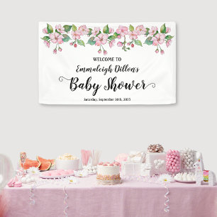 Spring Pink Floral Baby shower Spandoek