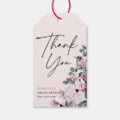Spring Pink Floral & Birds Vrijgezellenfeest Harte Cadeaulabel (Voorkant)