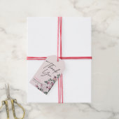 Spring Pink Floral & Birds Vrijgezellenfeest Harte Cadeaulabel (Met Touw)