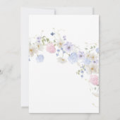 Spring Pink Paarse Little Wildflower Baby shower Kaart (Achterkant)