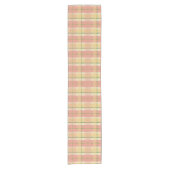 Spring Pink Plaid Table Runner Korte Tafelloper (Voorkant)