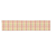 Spring Pink Plaid Table Runner Korte Tafelloper (Horizontaal)