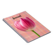 Spring Pink Tulip Art Flower Journal Notitieboek (Rechterzijde)