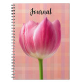 Spring Pink Tulip Art Flower Journal Notitieboek (Voorkant)