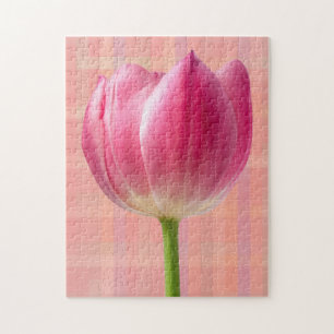 Spring Pink Tulip Art Flower Puzzle Legpuzzel
