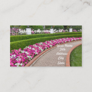 Spring Pink Walkway Garden Visitekaartje